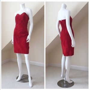 Vintage Red Suede Mini Dress by Morgan Taylor